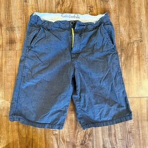 MAMBO Boys Gray Plaid Flat Front Cotton Shorts Size 12